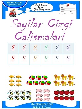 Çocuklar İçin Çizgi Çalışma Sayfaları 